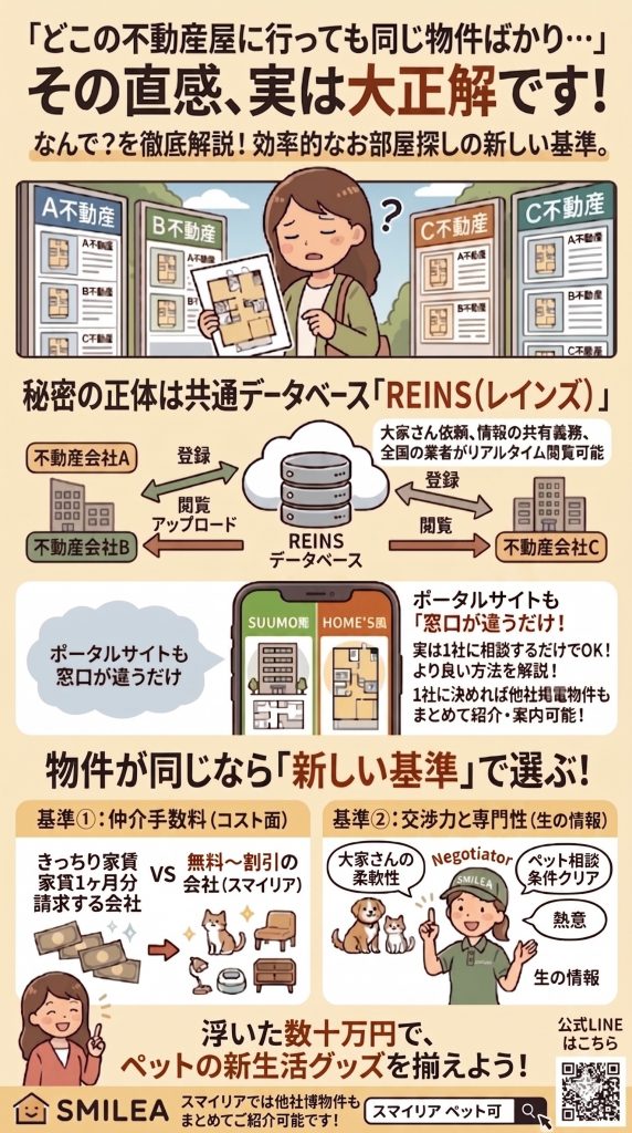 「どこの不動産屋に行っても同じ物件ばかり…」その直感、実は大正解です!